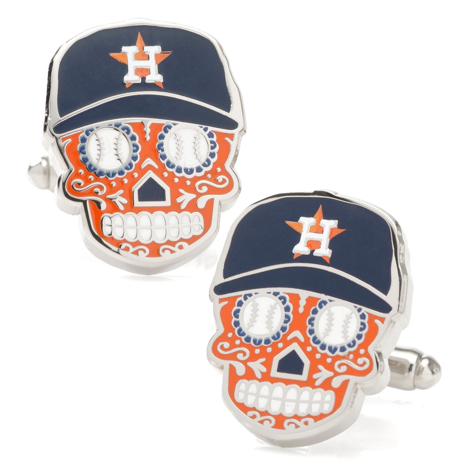 Mlb Houston Astros Sugar Skull Cufflinks