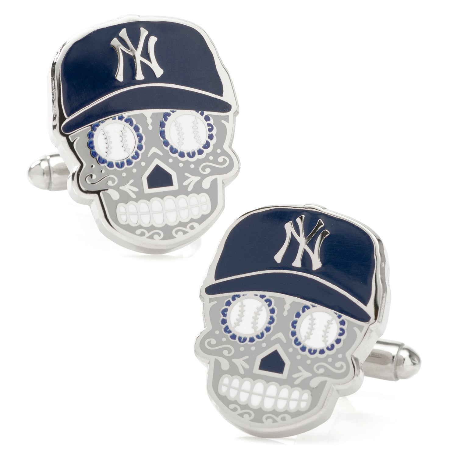 Mlb New York Yankees Sugar Skull Cufflinks