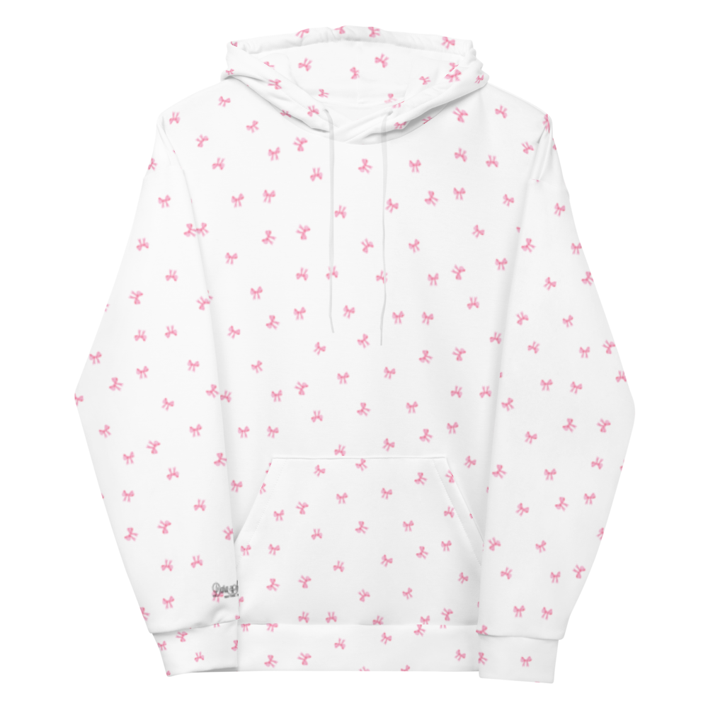 Petit Bow Hoodie • White | Includes Plus Size