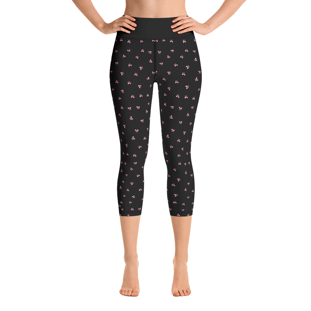 Black Petit Bow Capri Leggings