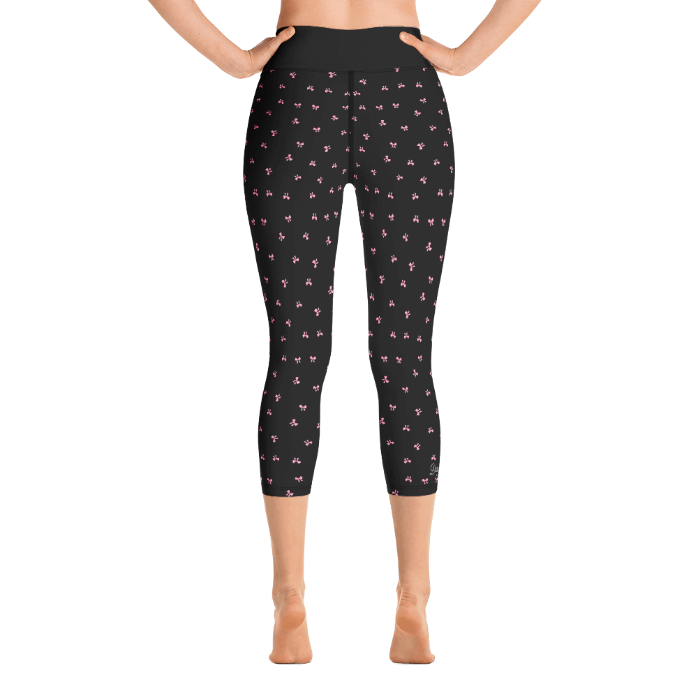 Black Petit Bow Capri Leggings