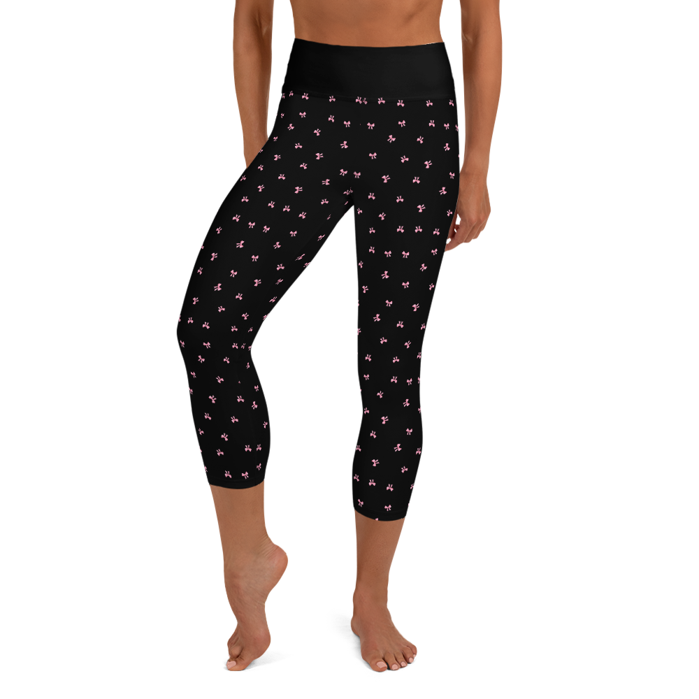Black Petit Bow Capri Leggings