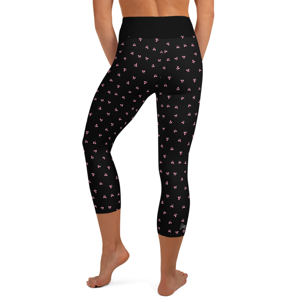 Black Petit Bow Capri Leggings