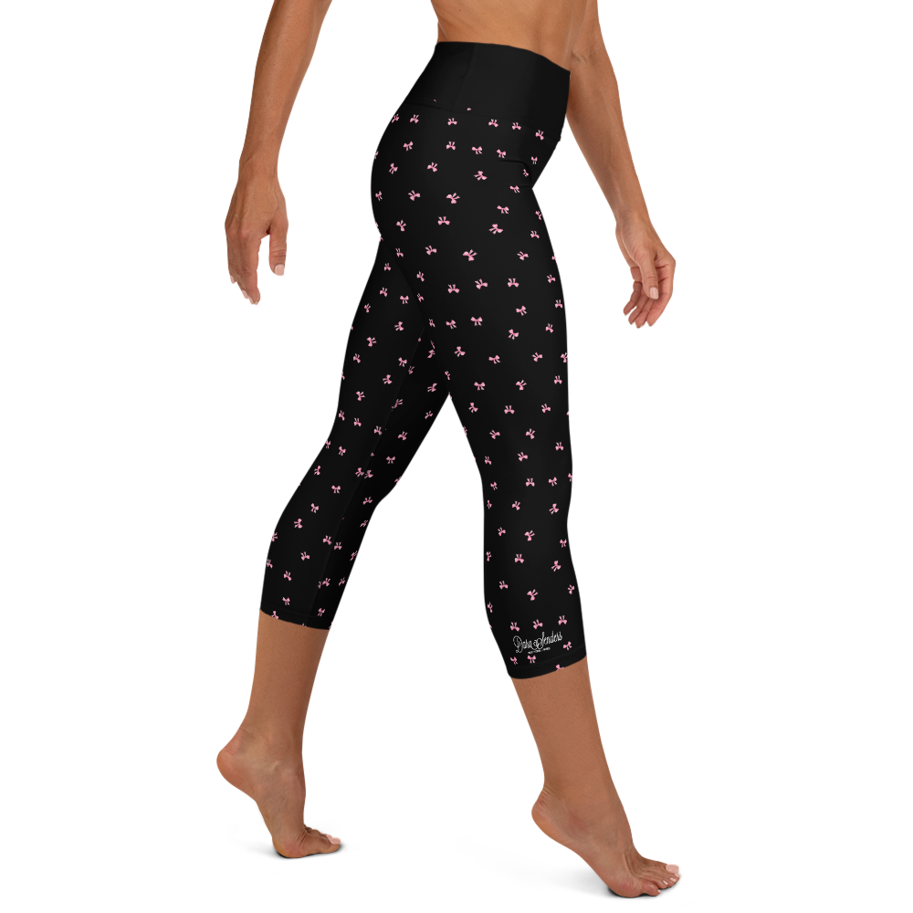 Black Petit Bow Capri Leggings