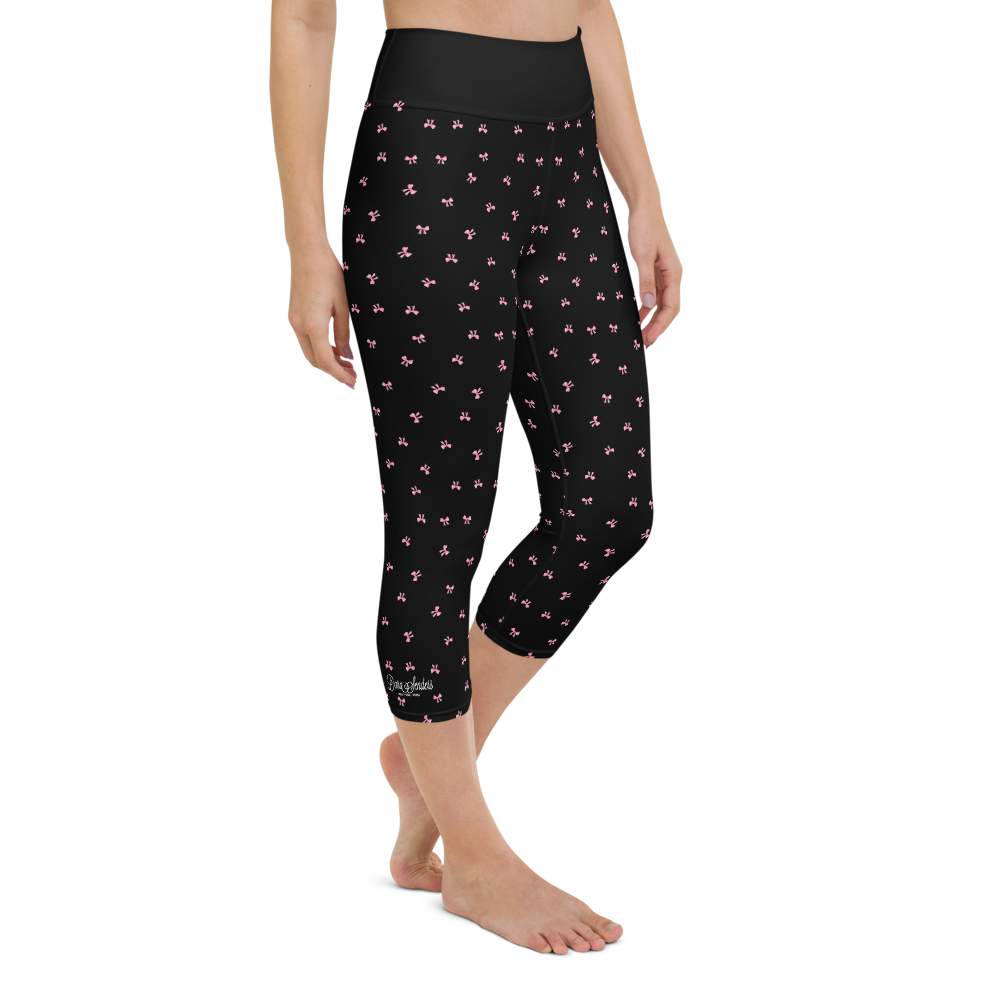 Black Petit Bow Capri Leggings