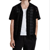 Wax London Didcot Short Sleeve Shirt Black Size S