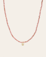 Zoe Lev Pink Rhodochrosite Bead Necklace