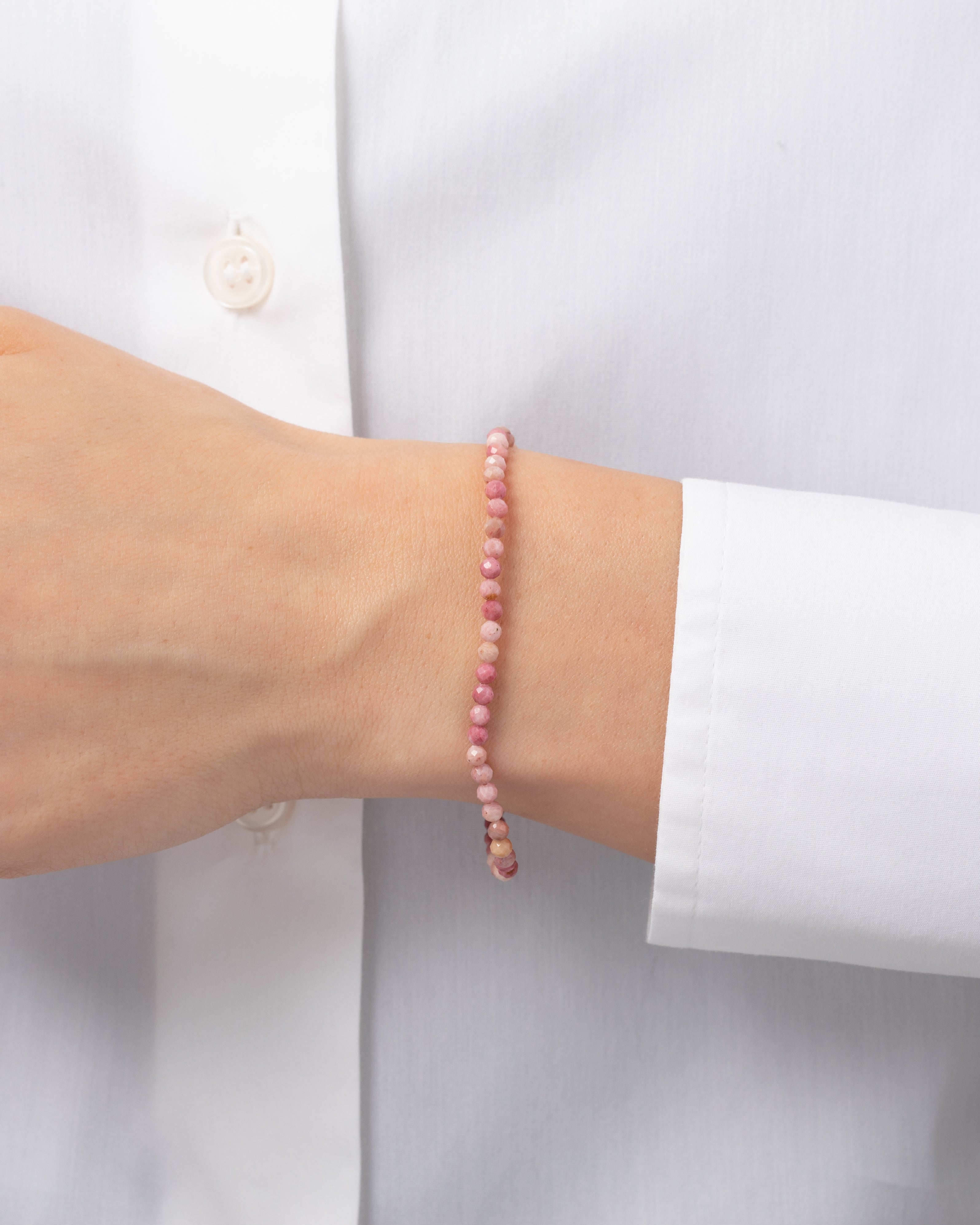 Zoe Lev Pink Rhodochrosite Bead Bracelet