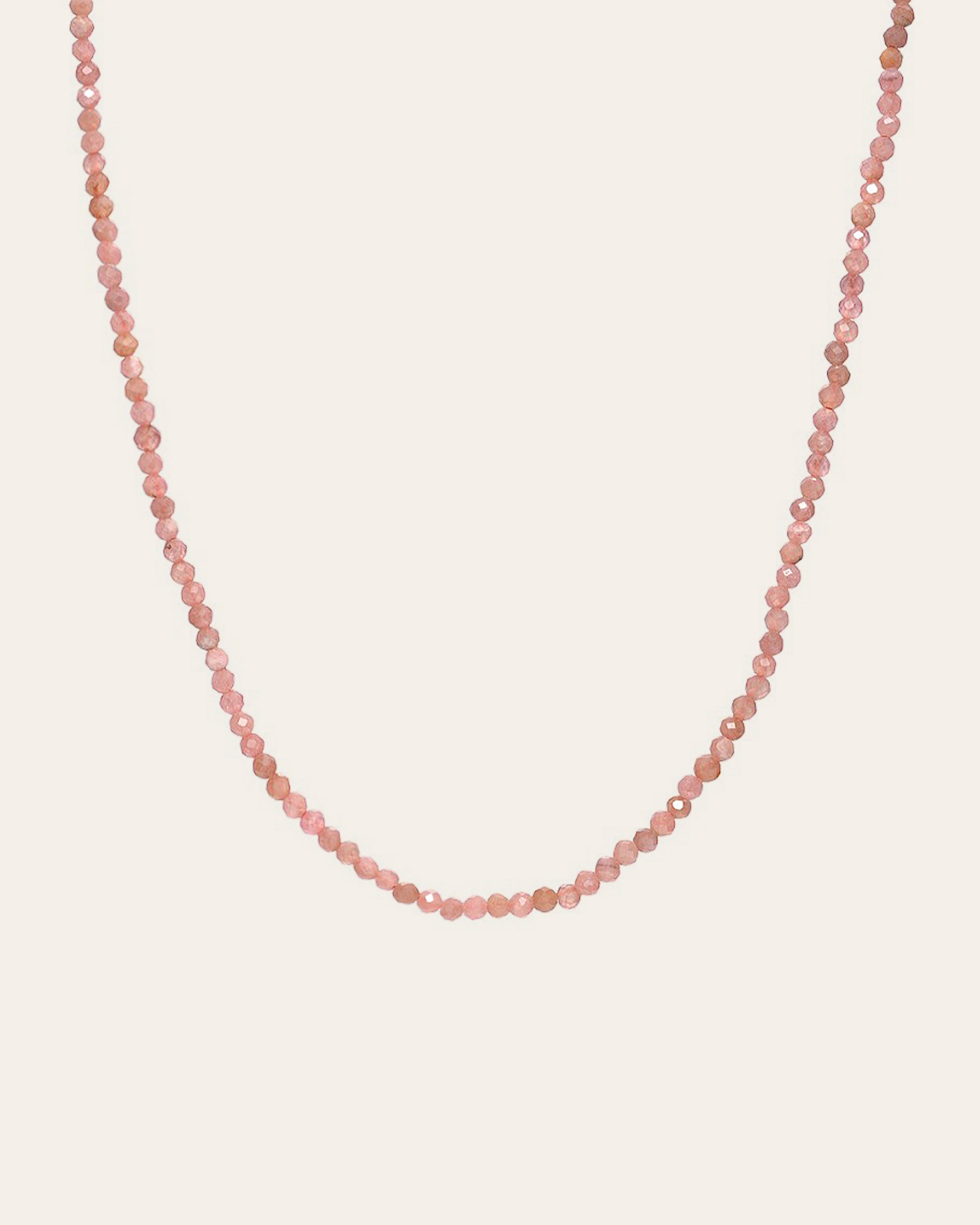 Zoe Lev Pink Rhodochrosite Bead Necklace