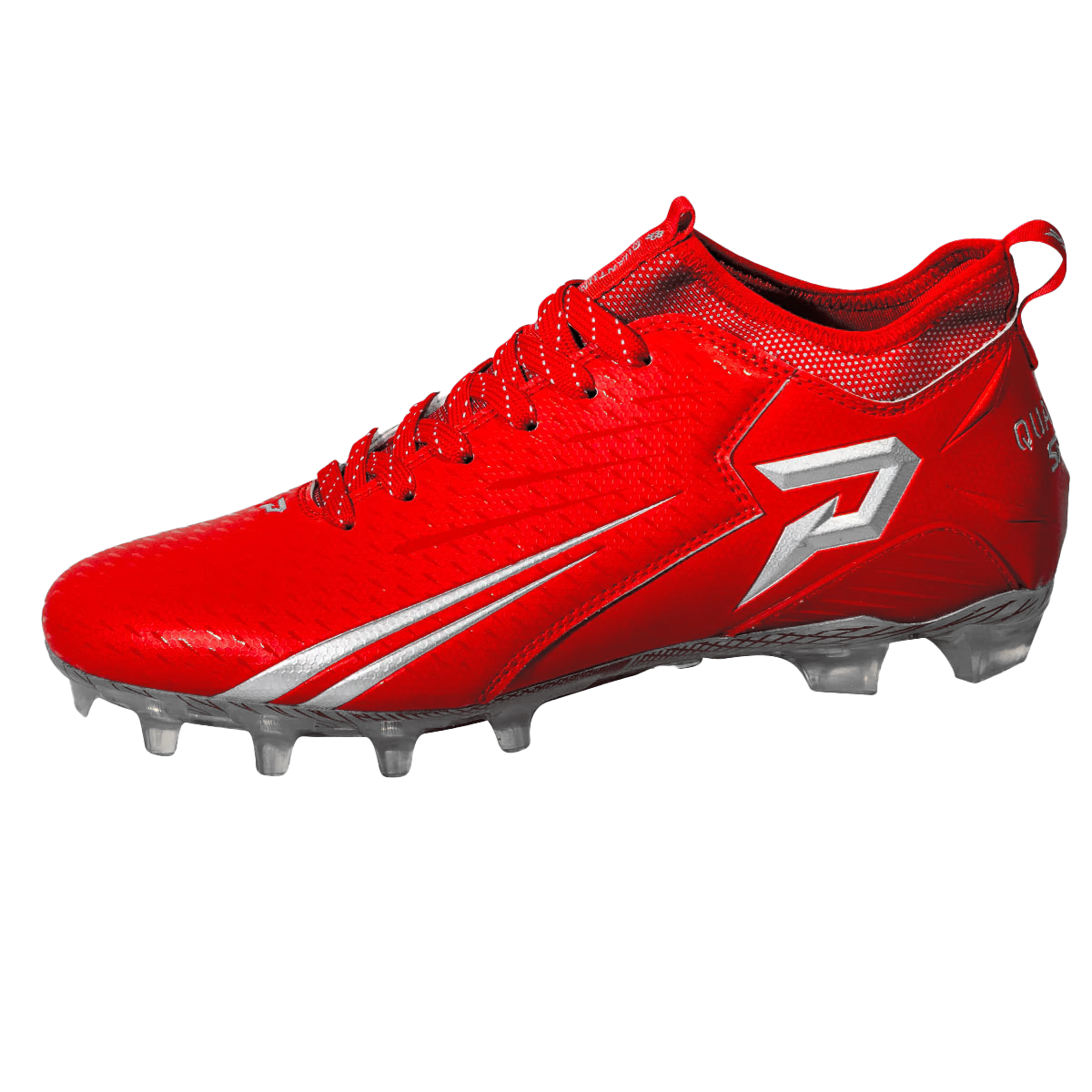 Quantum Speed Red Football/rugby/lacrosse Cleats