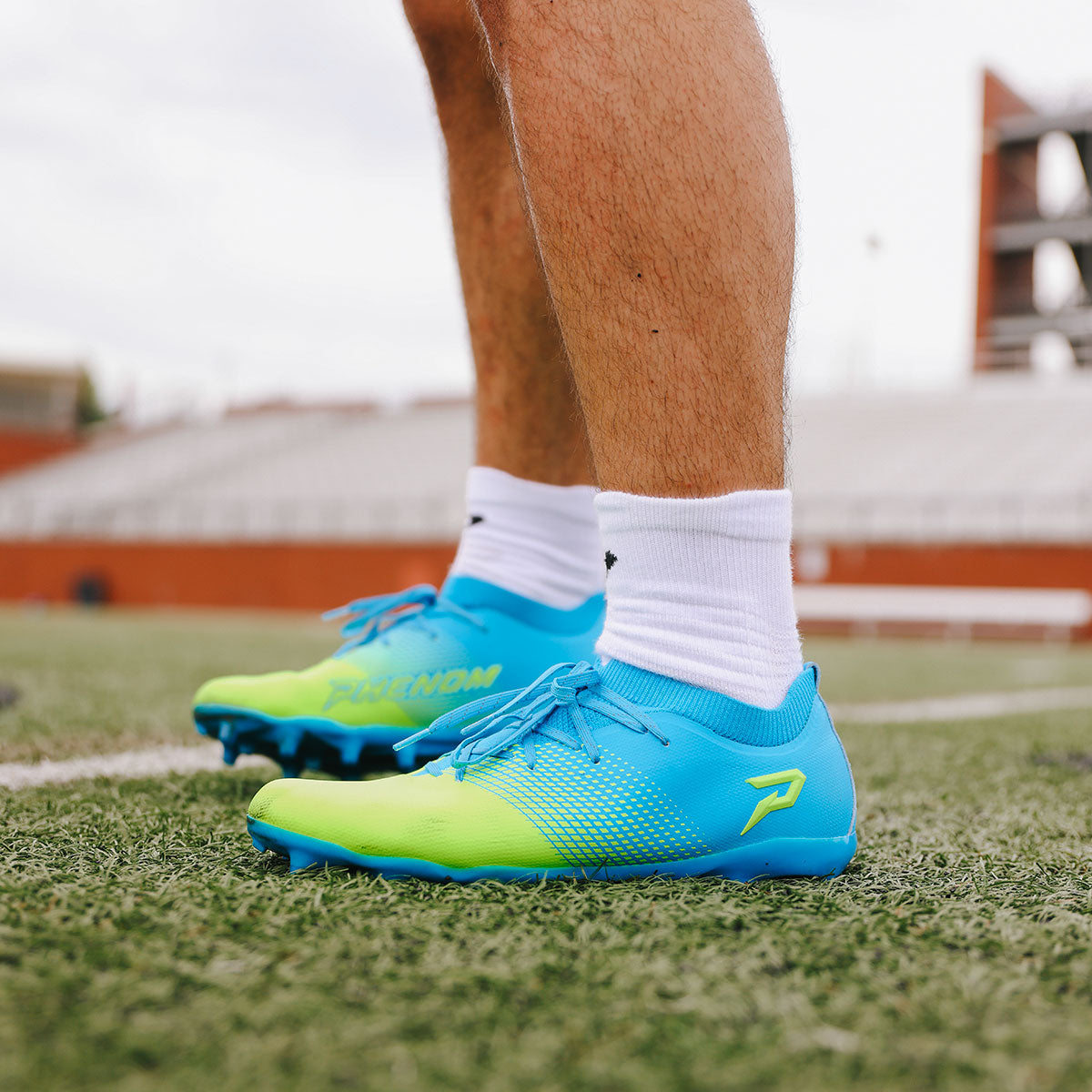 Quantum Energy All Purpose Columbia Blue & Slime Soccer Cleats