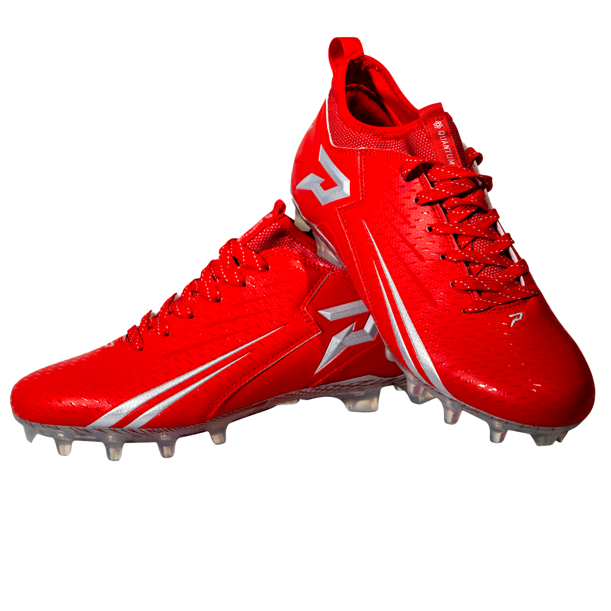 Quantum Speed Red Football/rugby/lacrosse Cleats