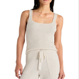 Splendid Georgie Ribbed Tank Beige Size L