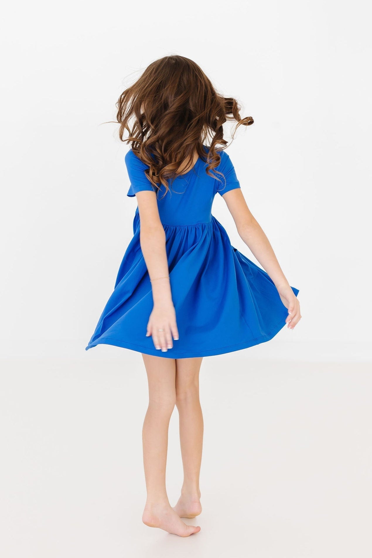 Royal Blue S/s Pocket Twirl Dress