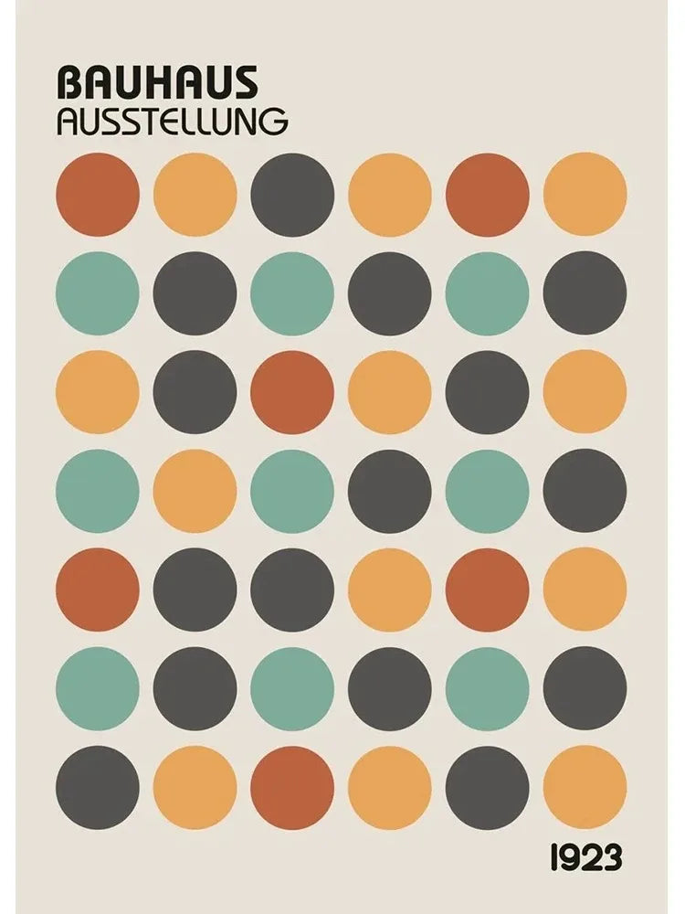 Modern Black & White Bauhaus Canvas Print