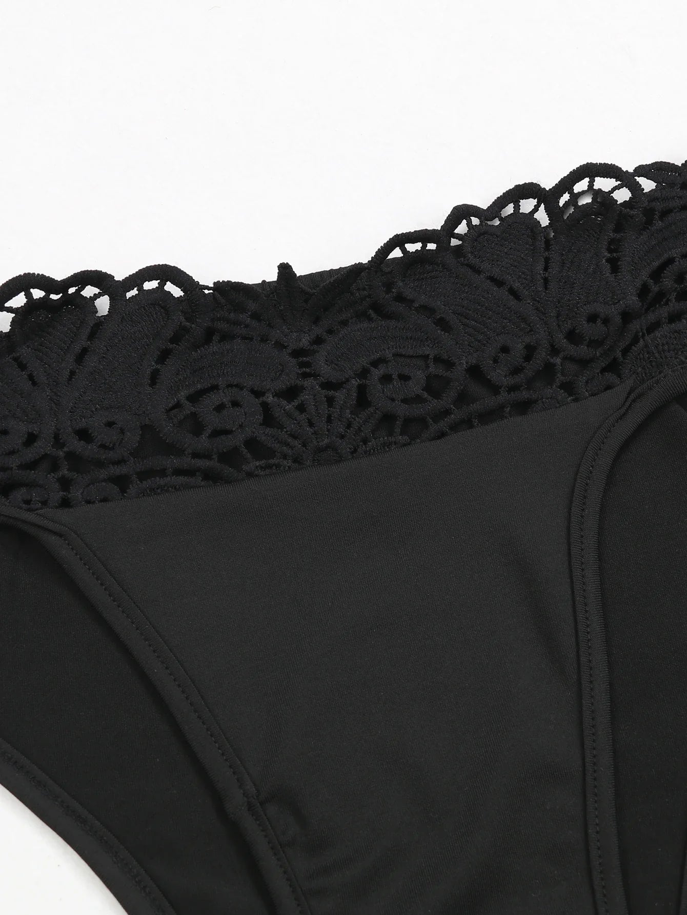 Halle Black Lace Three Piece Swimsuit