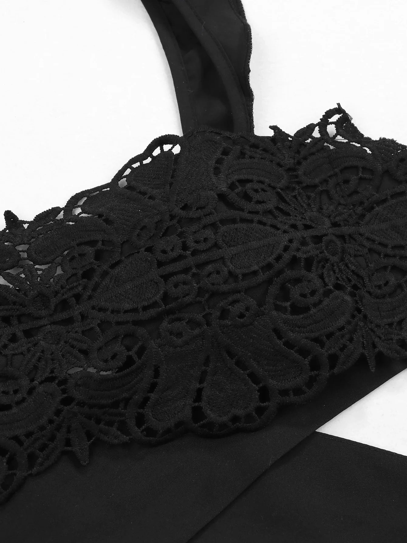 Halle Black Lace Three Piece Swimsuit