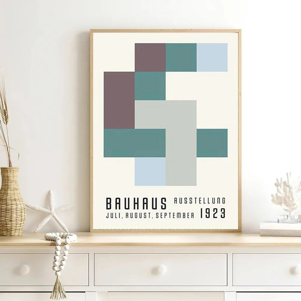 Modern Black & White Bauhaus Canvas Print