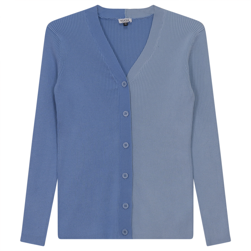 Contrast Ribbed Cardigan