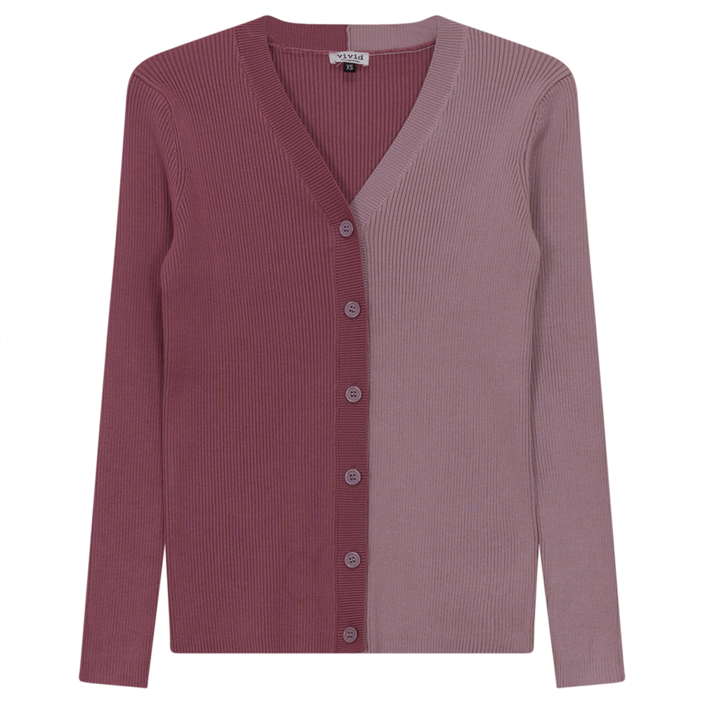 Contrast Ribbed Cardigan