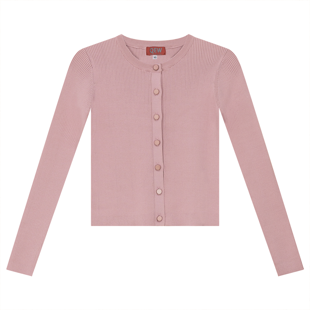 Cropped Knit Cardigan