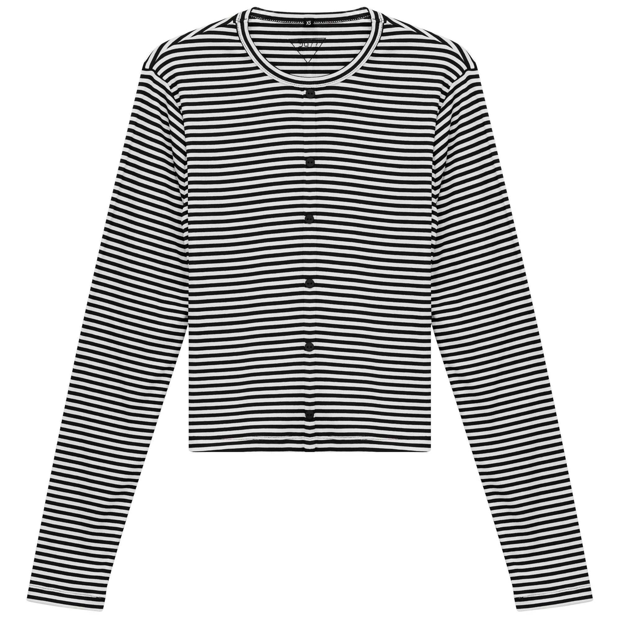 Cropped Striped Cardigan Tee