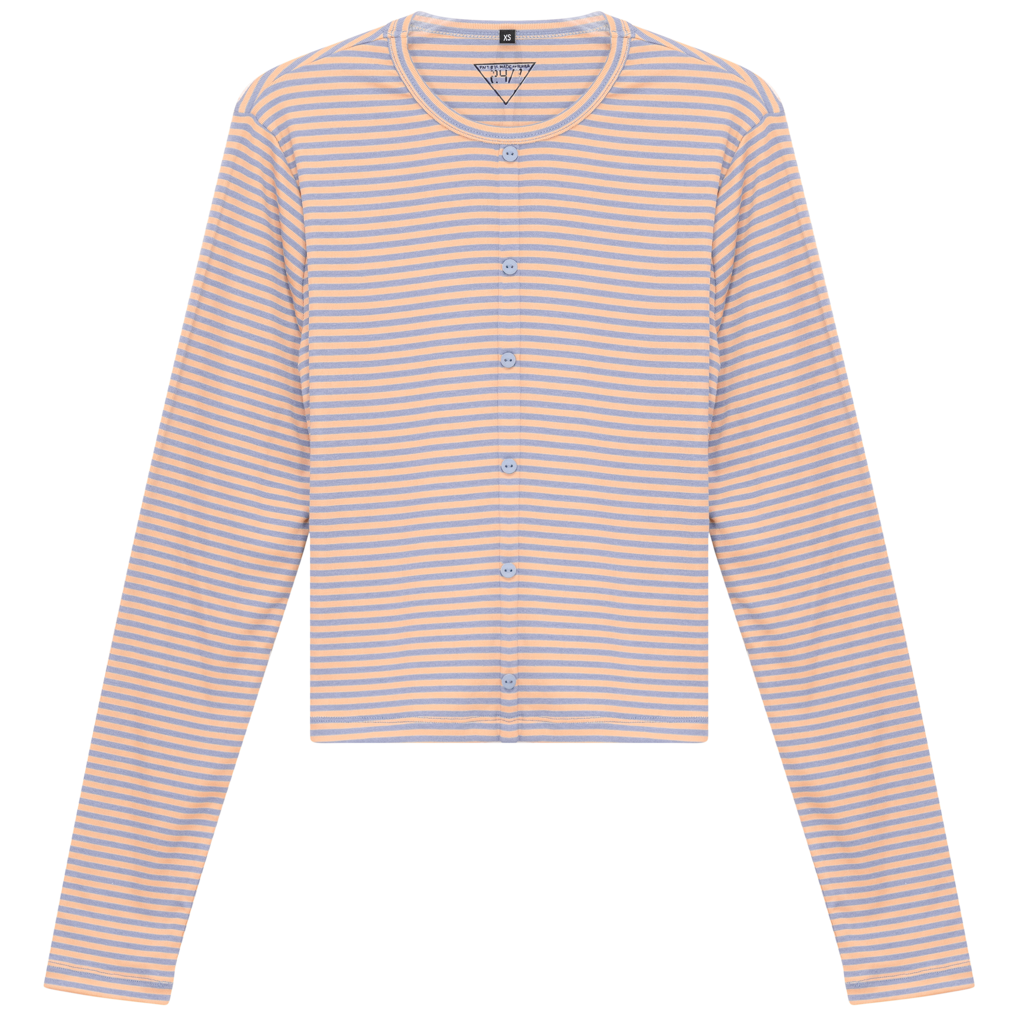 Cropped Striped Cardigan Tee
