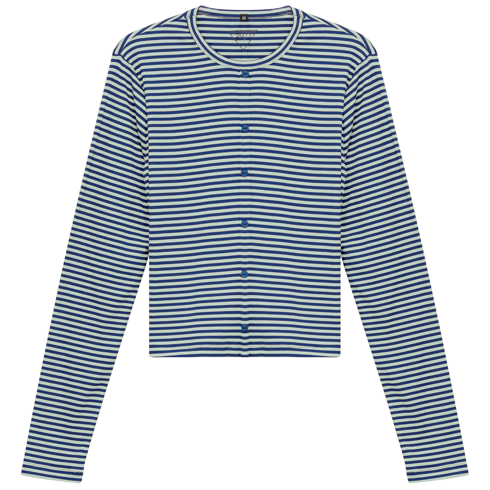 Cropped Striped Cardigan Tee