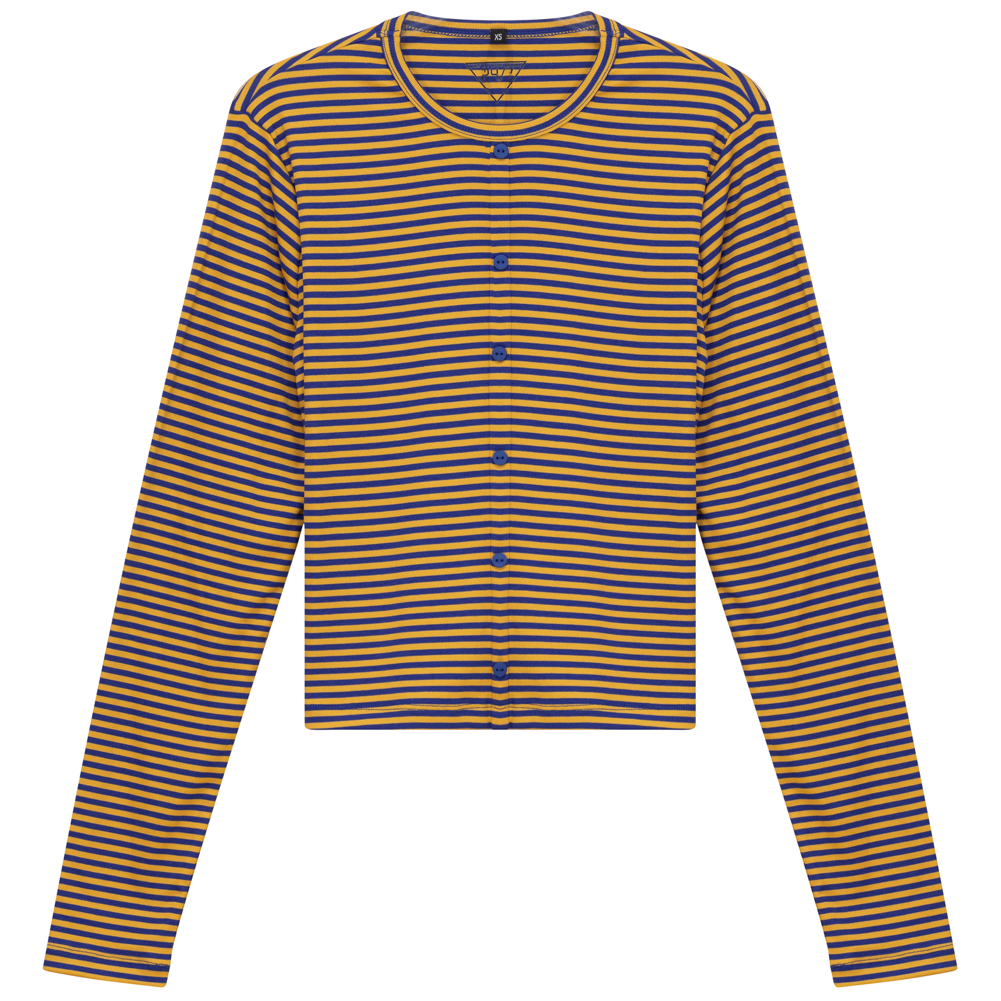 Cropped Striped Cardigan Tee
