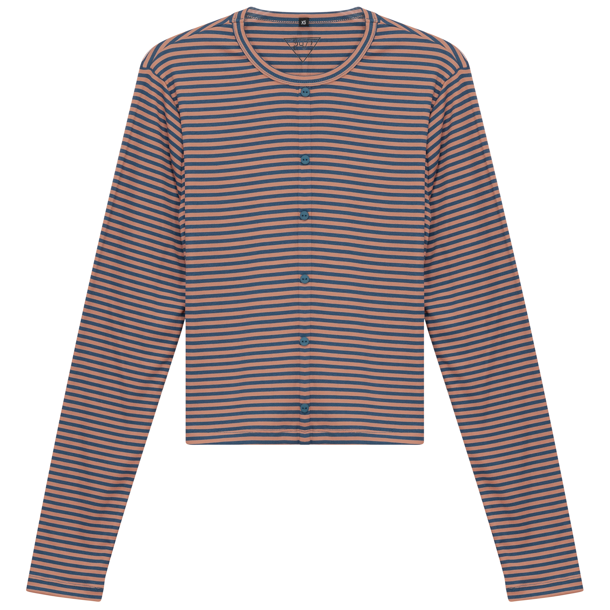 Cropped Striped Cardigan Tee