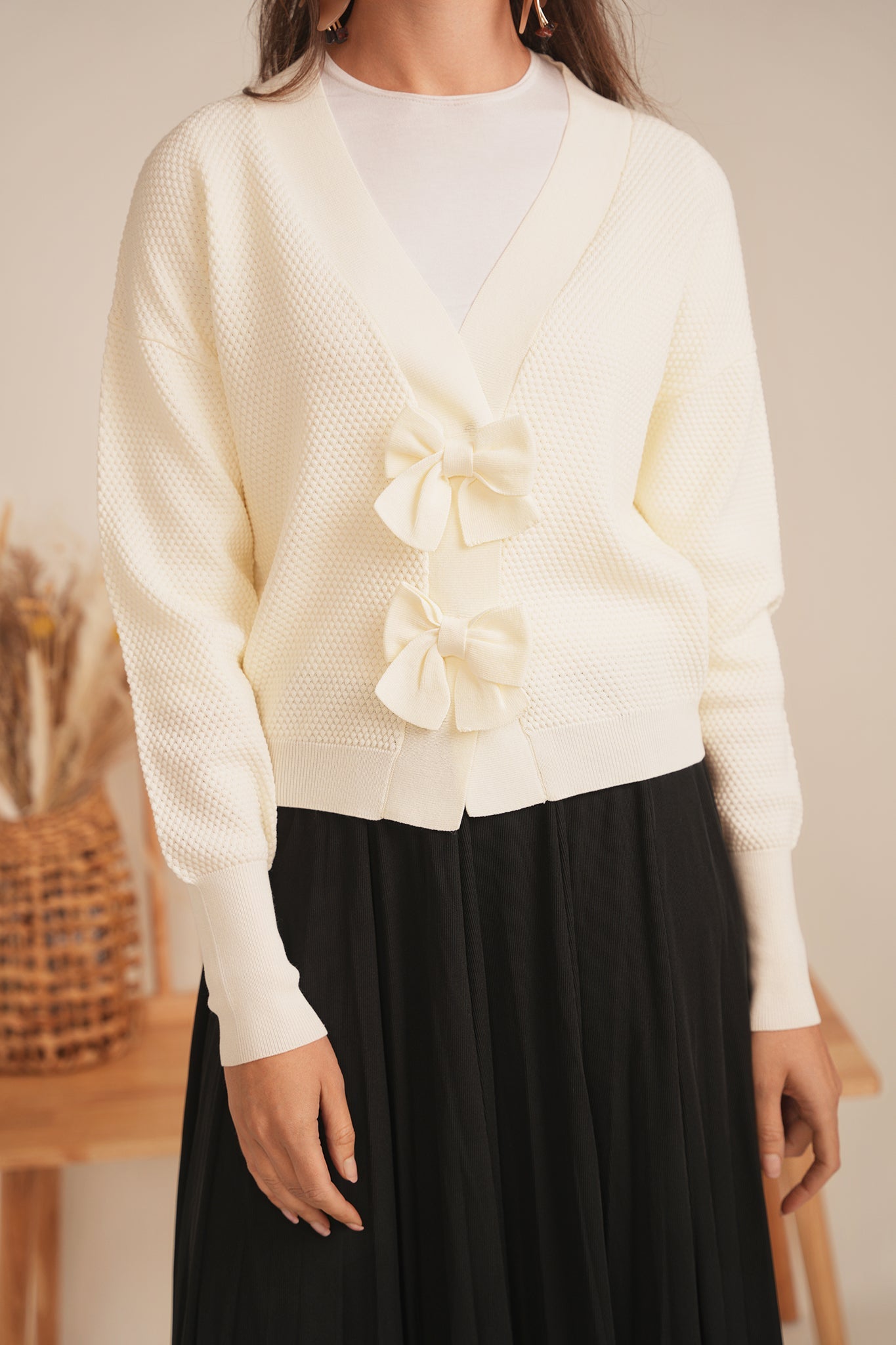 Crochet Bow Cardigan