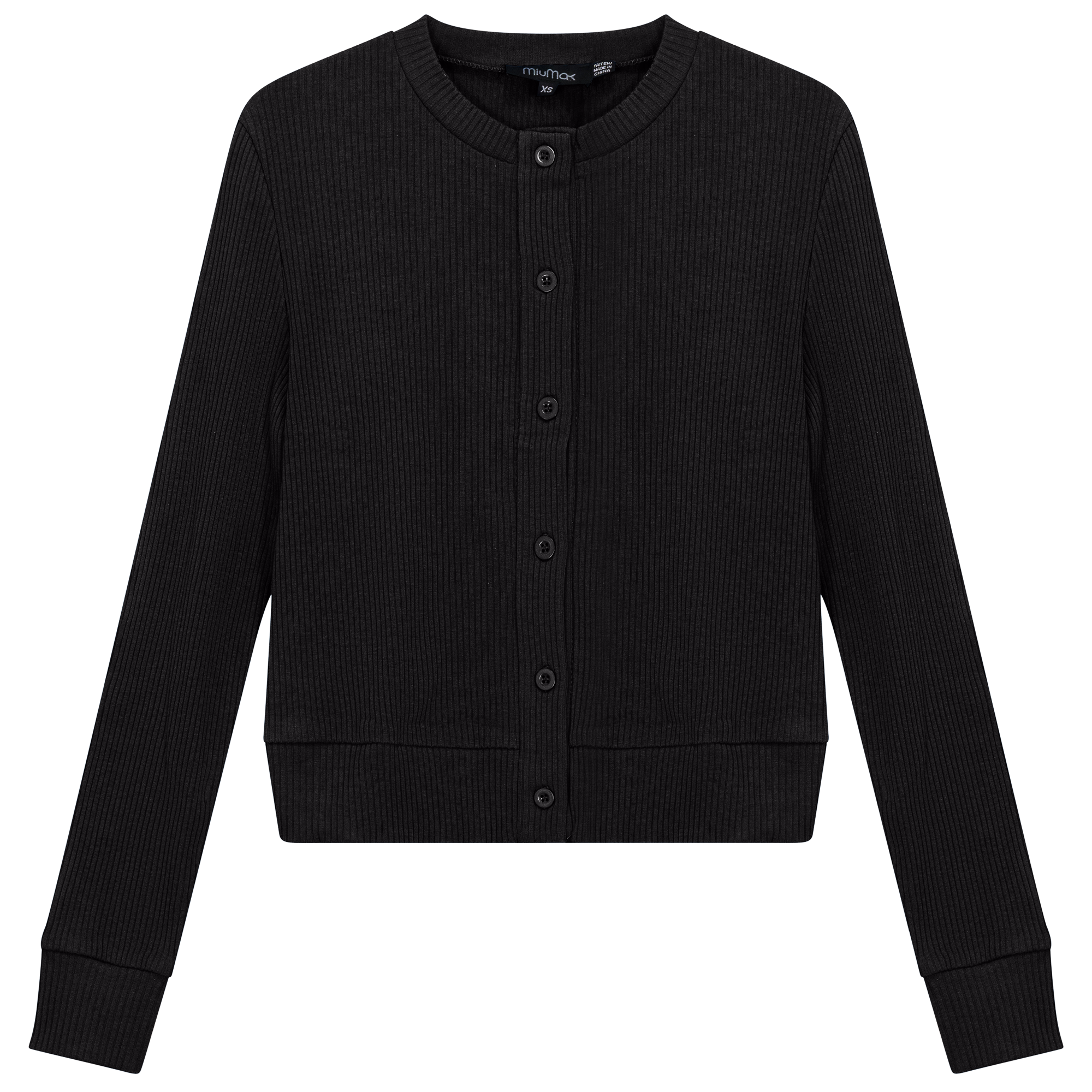 Cropped Ribbed Cardigan