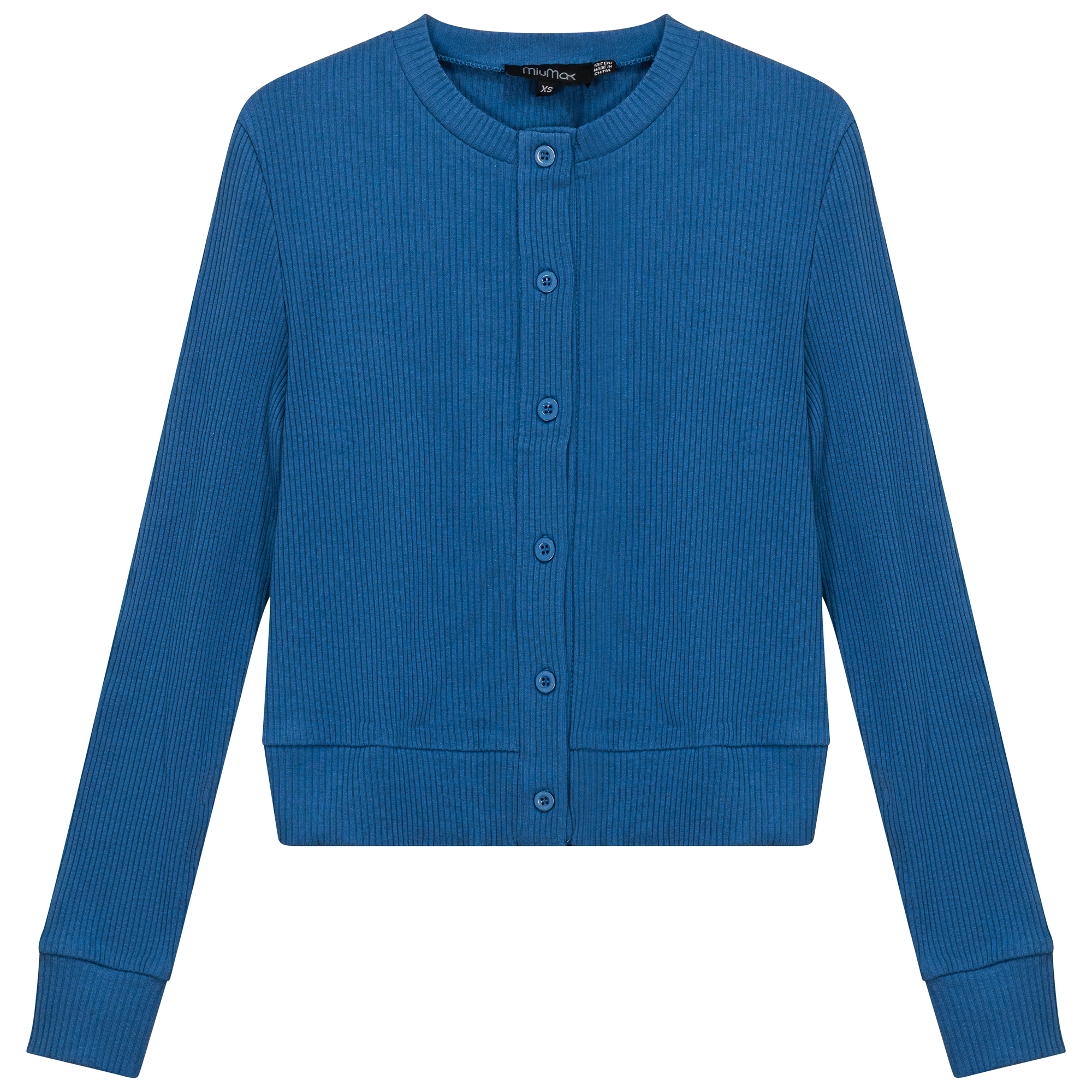 Cropped Ribbed Cardigan