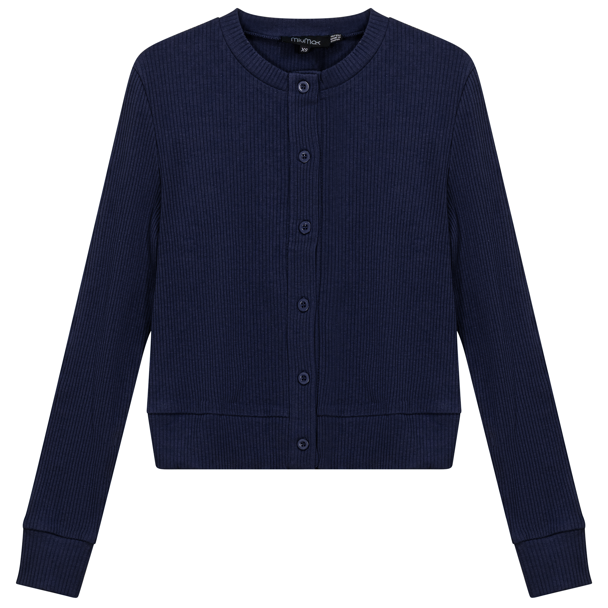 Cropped Ribbed Cardigan