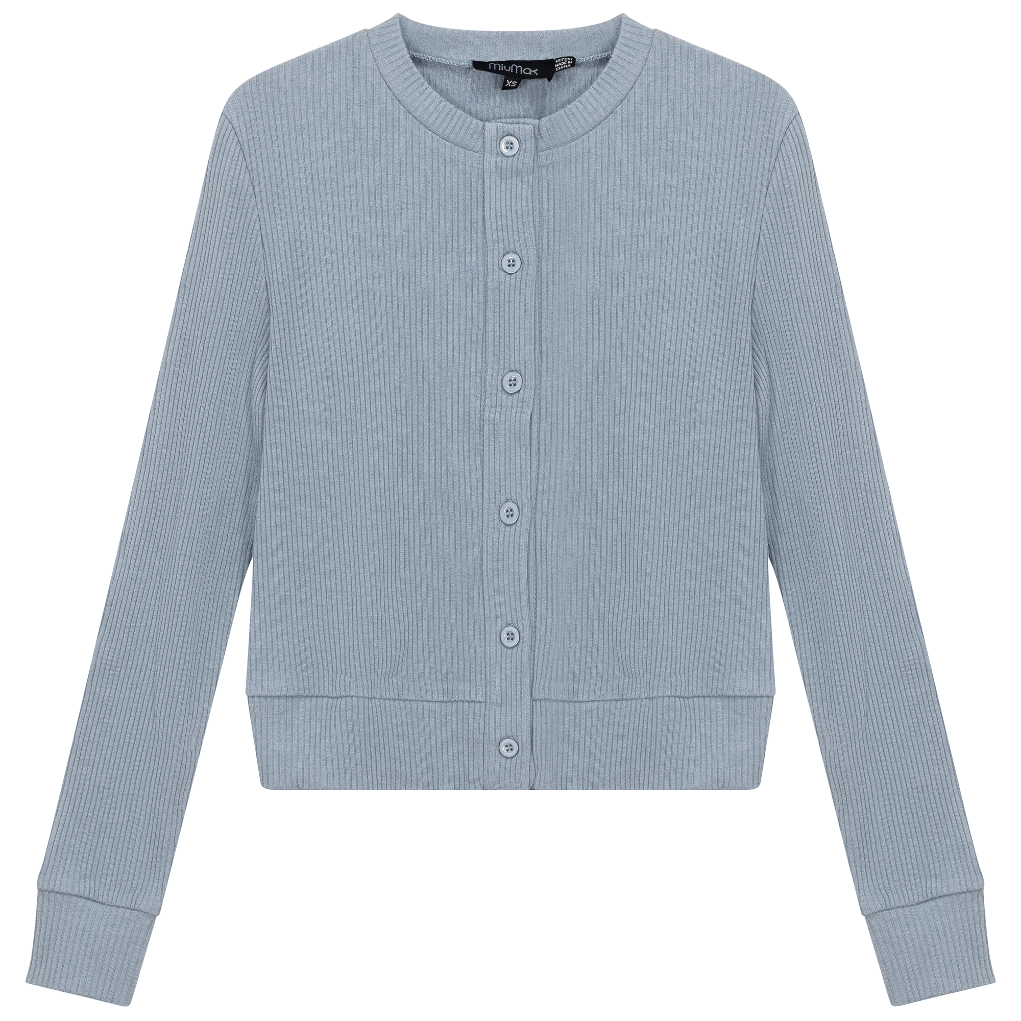 Cropped Ribbed Cardigan