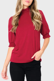Feminine Mock Neck Luxe Sweater Top