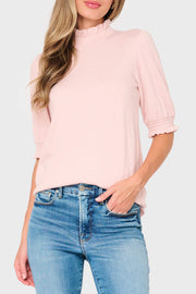 Feminine Mock Neck Luxe Sweater Top