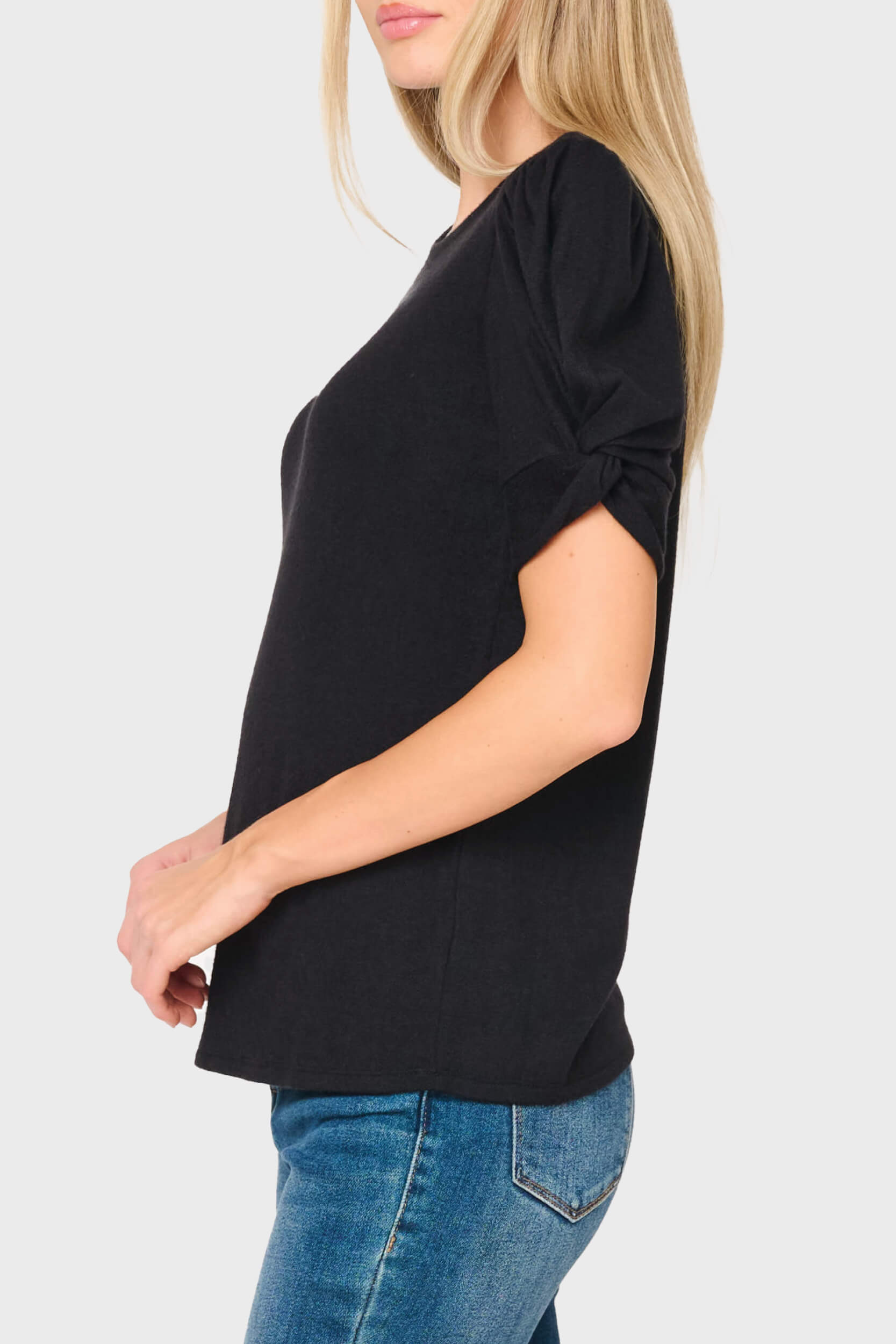 Twist Sleeve Luxe Tee