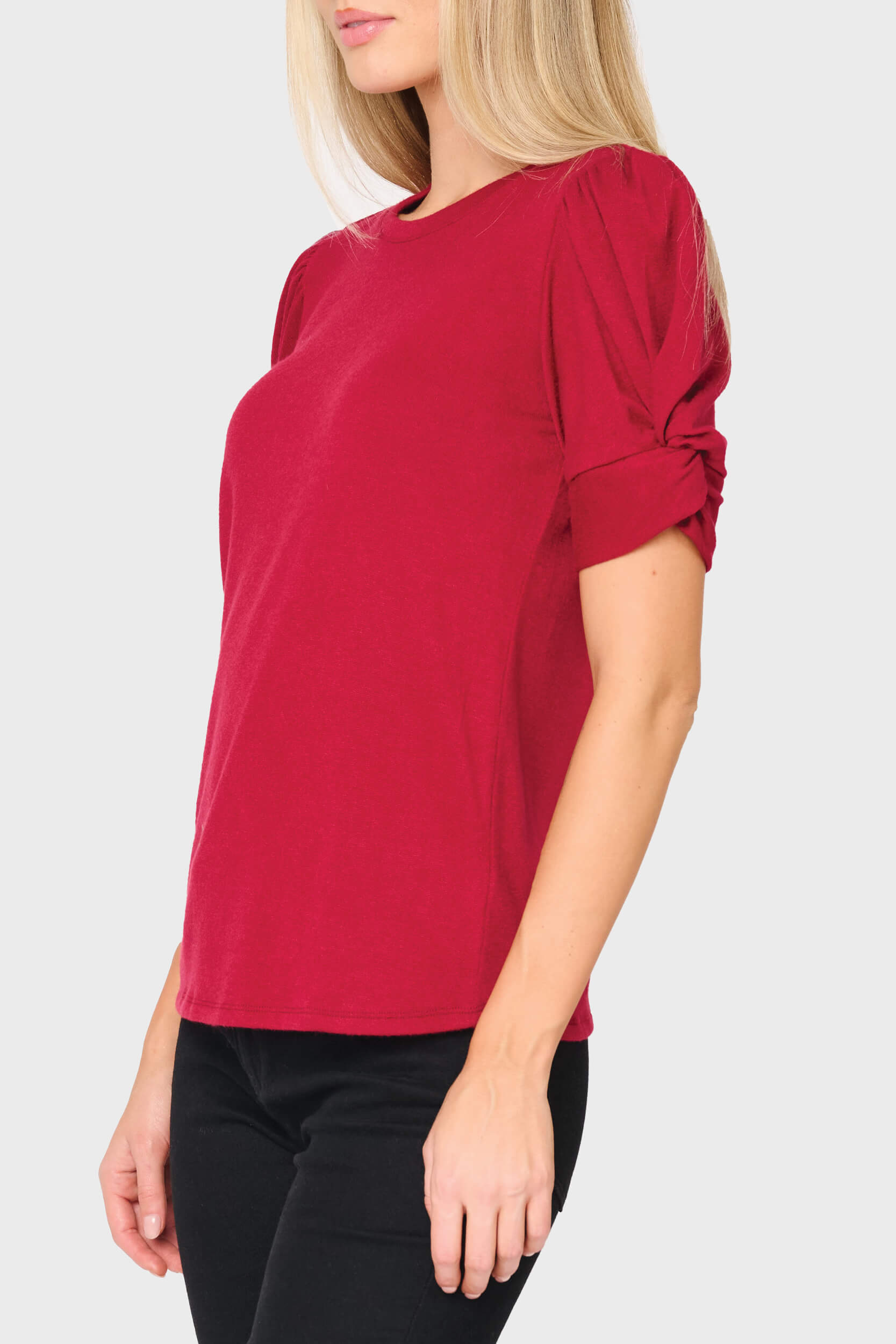 Twist Sleeve Luxe Tee