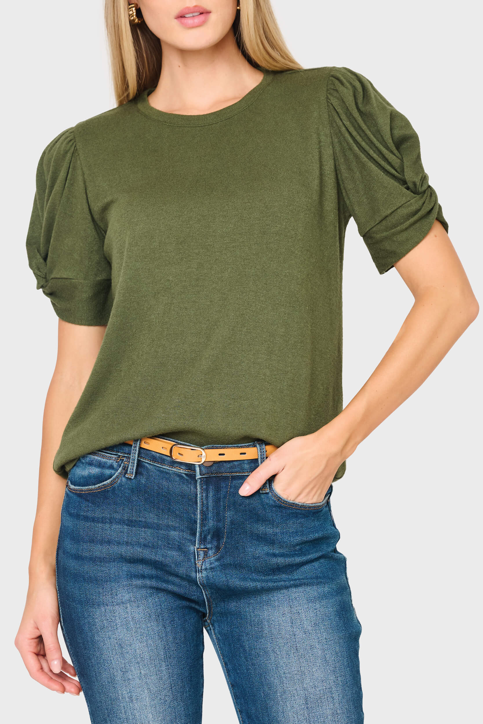 Twist Sleeve Luxe Tee
