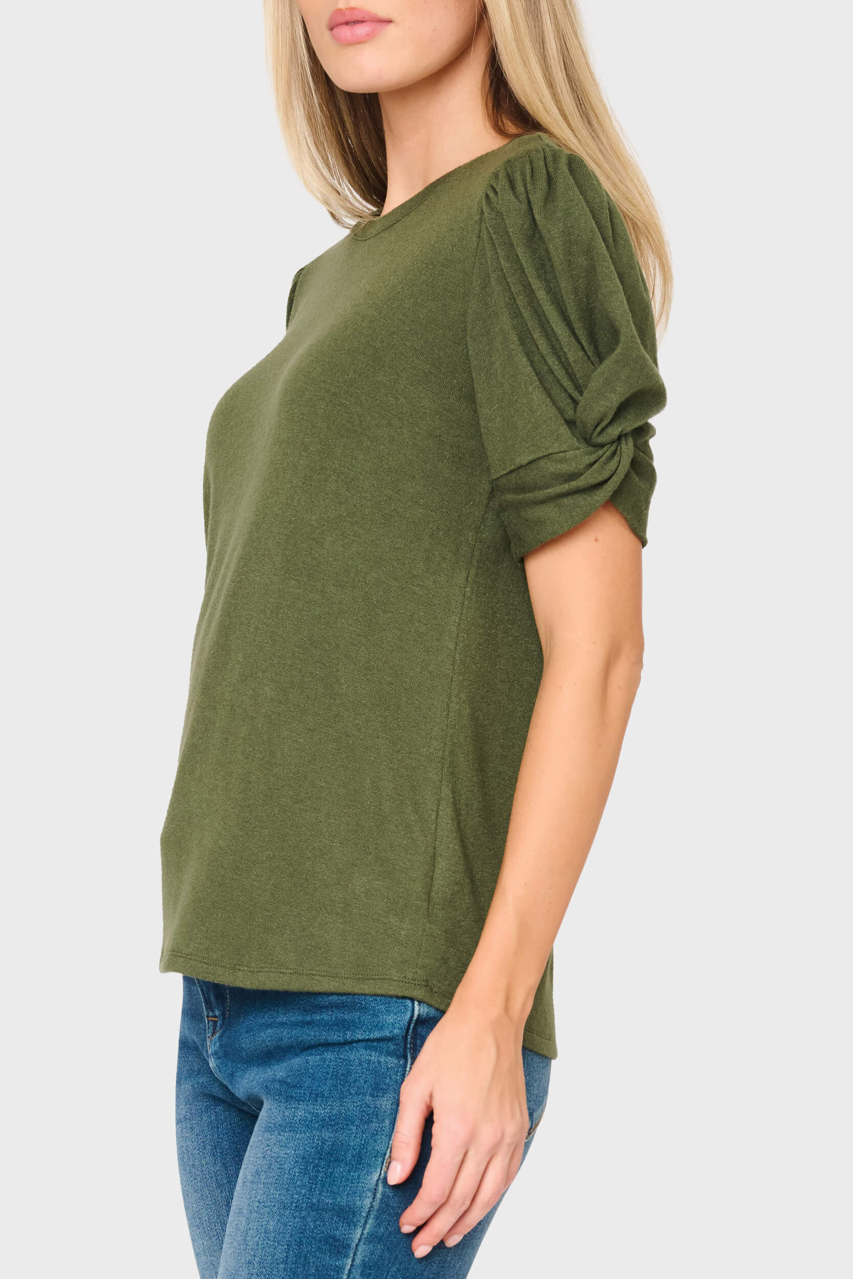 Twist Sleeve Luxe Tee
