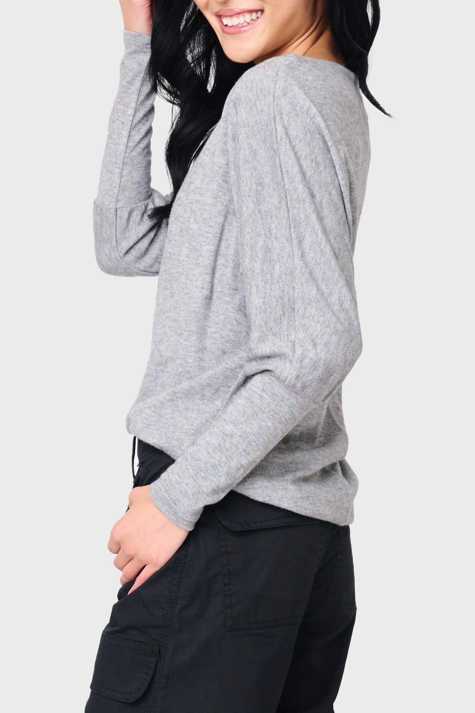 Slouchy Luxe Open Neck Sweater