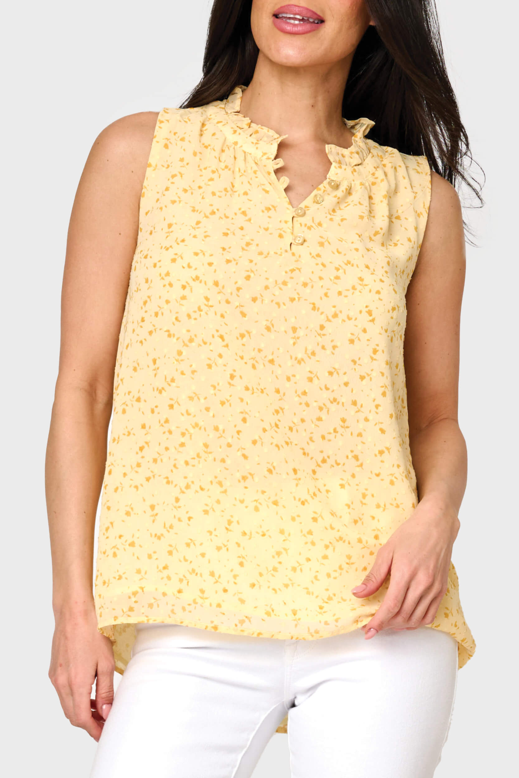 Respect The Ruffle Sleeveless Blouse