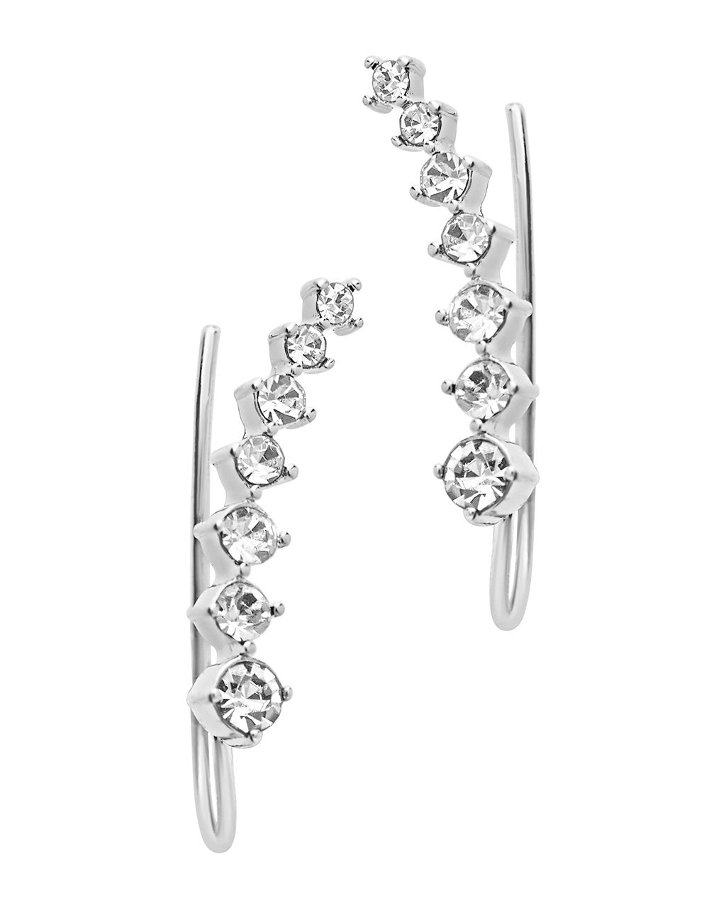 Graduated Cz Crawler Earrings