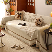 Butterfly Jacquard Soft Couch Blankets Cover For Couch Reversible Modern Sofa Slipcover Throw Covers
