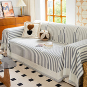Boho Stripe Sectional Couch Cover Soft Chenille Sofa Slipcovers Blanket On The Sofa For Living Room