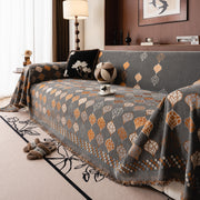 Boho Geometric Sofa Slipcovers Chenille Scratch Resistant Couch Protective Covers