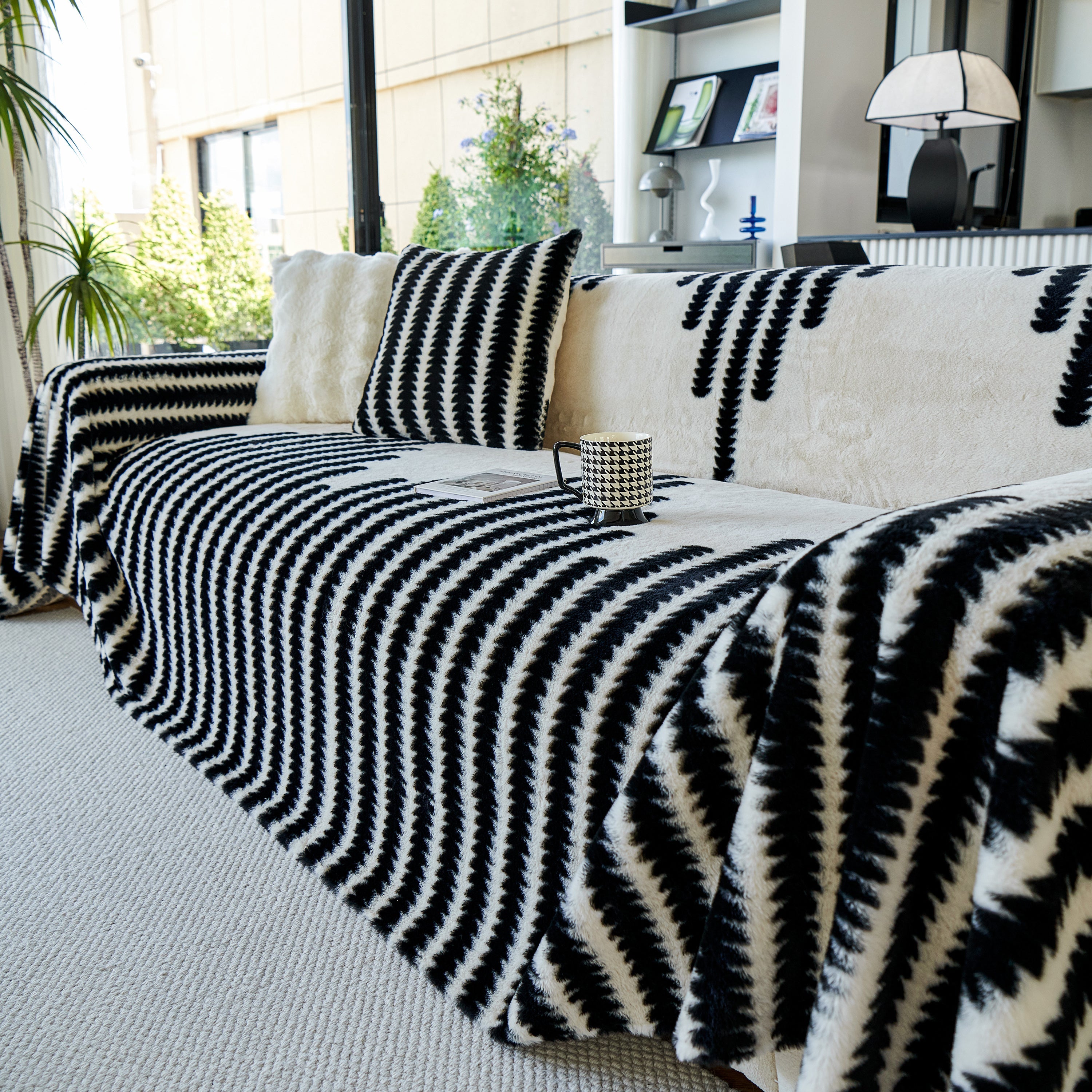 Warm Faux Fur Luxury Sofa Throw Blankets, Soft Cozy Thick Plush Shaggy Blankets For Couch Chair Bed