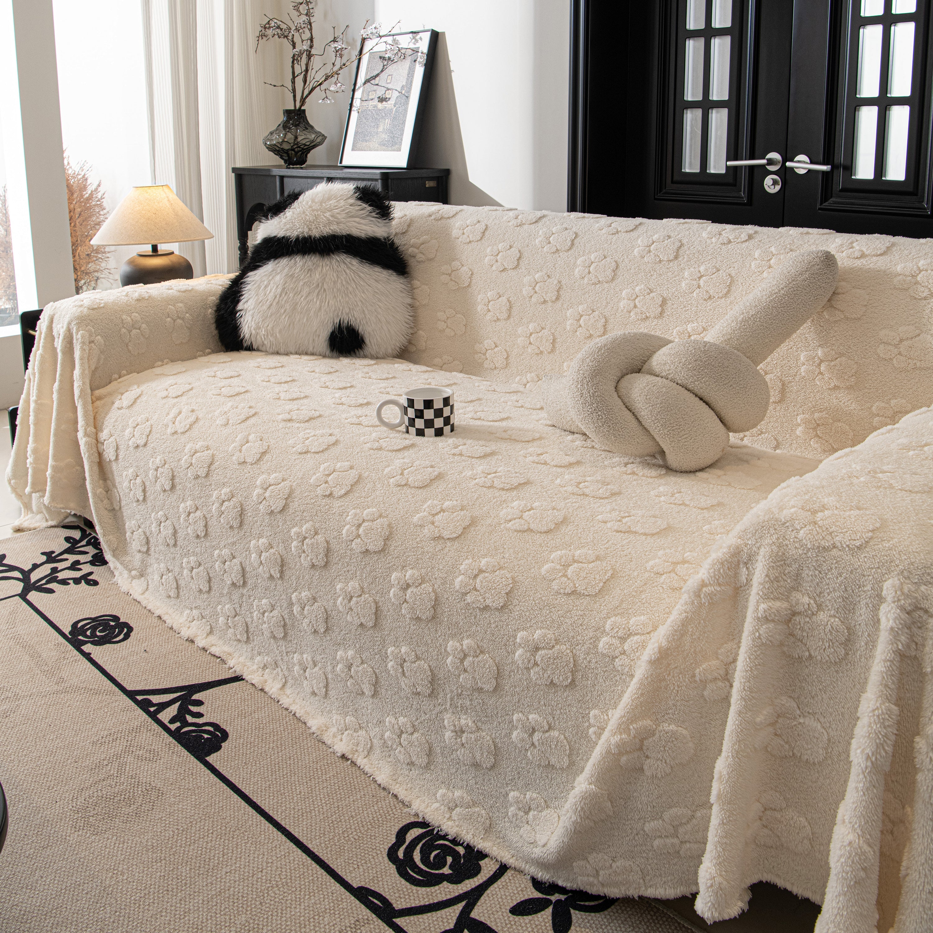 Plush Jacquard Blankets For The Sofa Soft Slipcover Sectional Cover Throws For Sofas