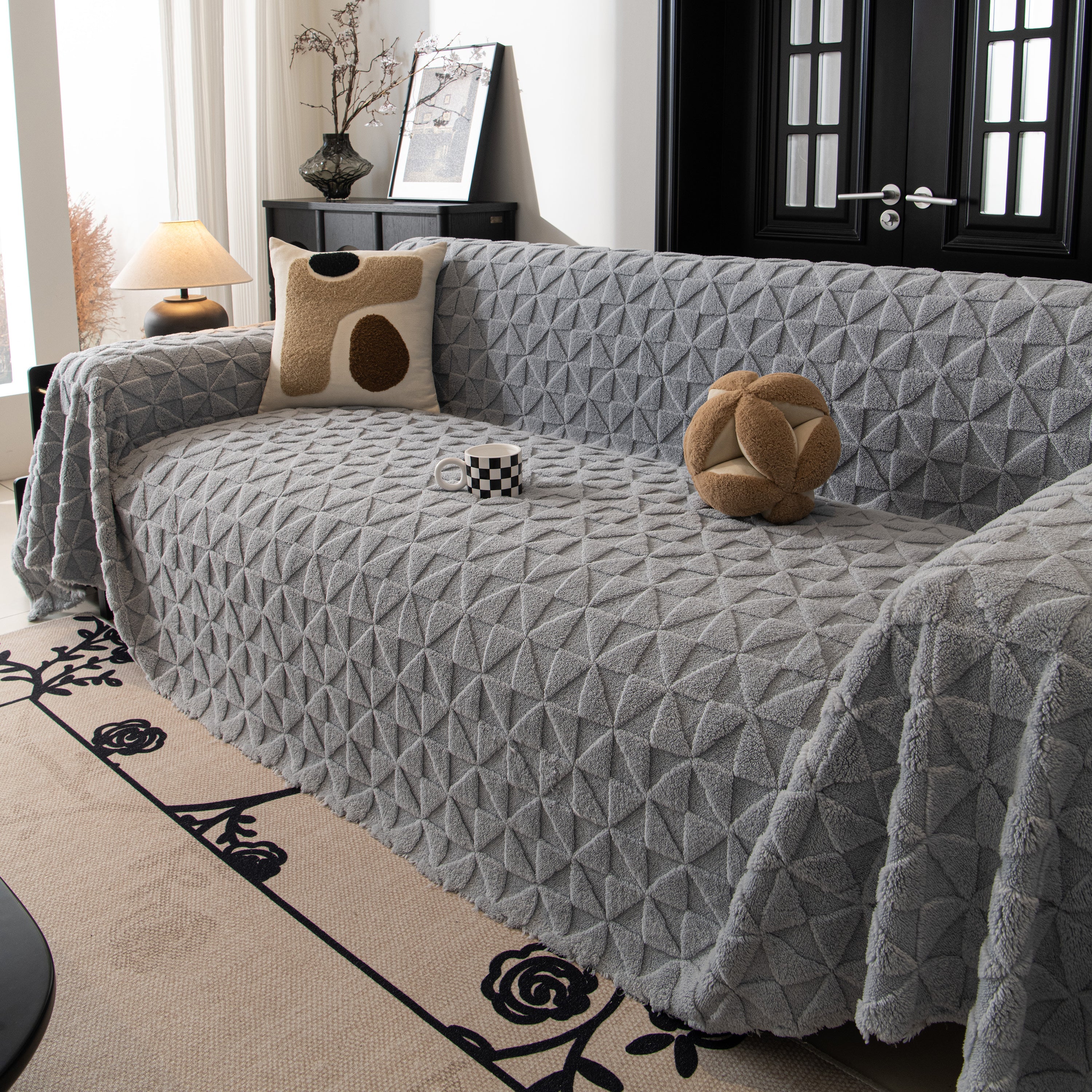 Plush Soft Couch Cover For Sofa And Furniture Lightweight Throw Blankets For Sectional Couch